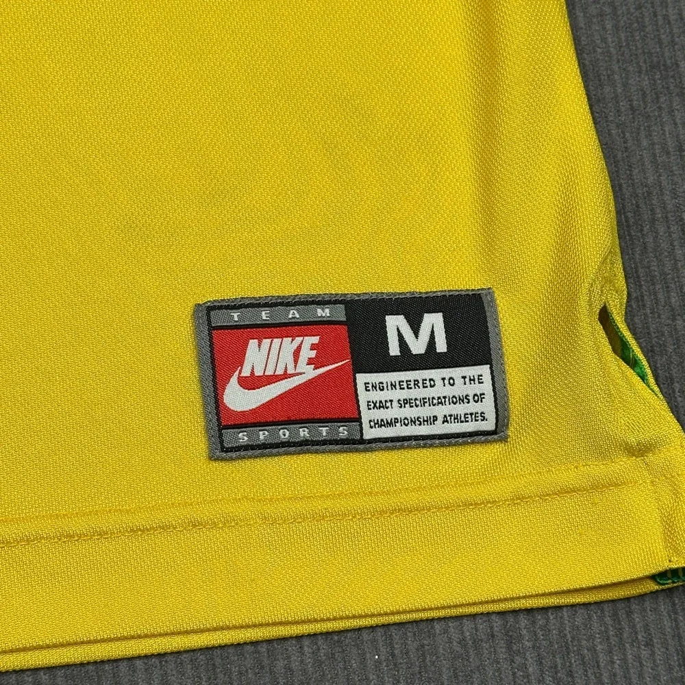 Nike Brazil Soccer Jersey Mens Yellow Green CBF National Team Nike-FIT Y2k